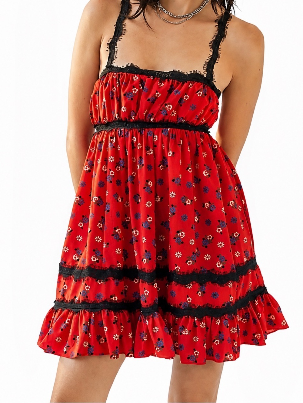 Urban Outfitters floral babydoll dress, medium